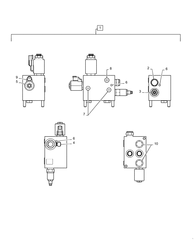 Схема запчастей Case IH WD1204 - (35.220.AA[03]) - HYDRAULIC MANIFOLD, AUXILIARY CONTROL VALVE (35) - HYDRAULIC SYSTEMS