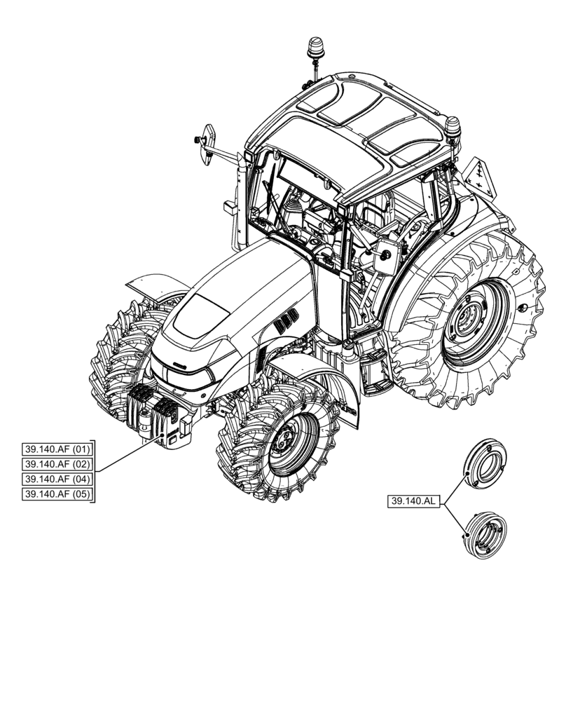 Схема запчастей Case IH FARMALL 115C - (00.000.39) - PICTORIAL INDEX - FRAMES (00) - GENERAL & PICTORIAL INDEX