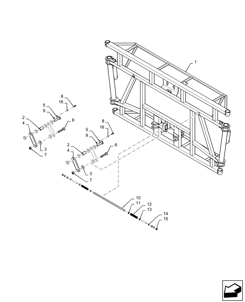 Схема запчастей Case IH PATRIOT 4440 - (39.130.AA[01]) - BOOM CENTER SECTION, 90/100 (39) - FRAMES AND BALLASTING