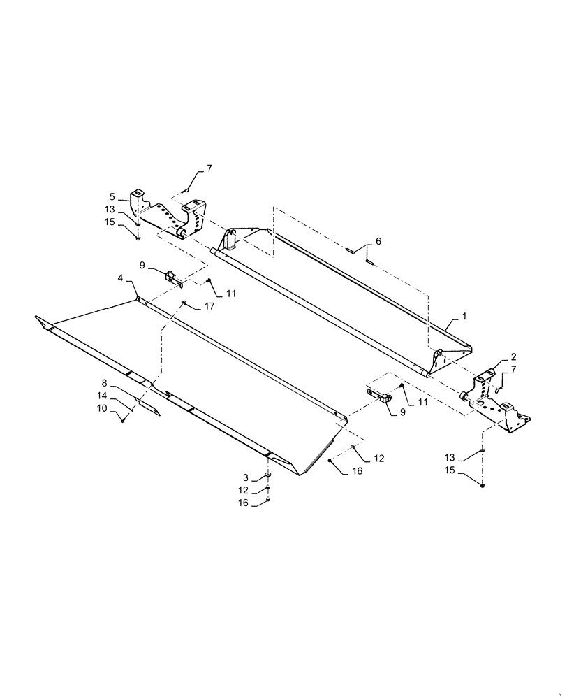 Схема запчастей Case IH WD1904 - (58.208.AA) - HOOD, DEFLECTOR, WINDROW (58) - ATTACHMENTS/HEADERS