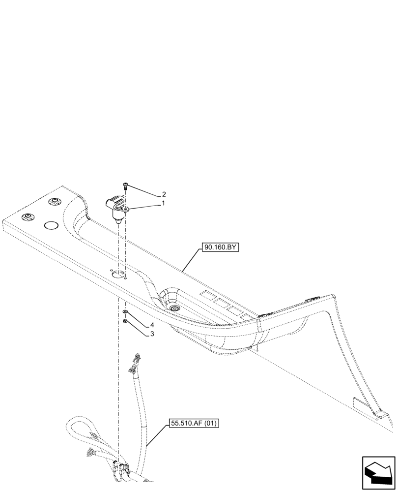 Схема запчастей Case IH FARMLIFT 742 - (55.510.BM[01]) - CAB, POWER SOCKET (12V) (55) - ELECTRICAL SYSTEMS