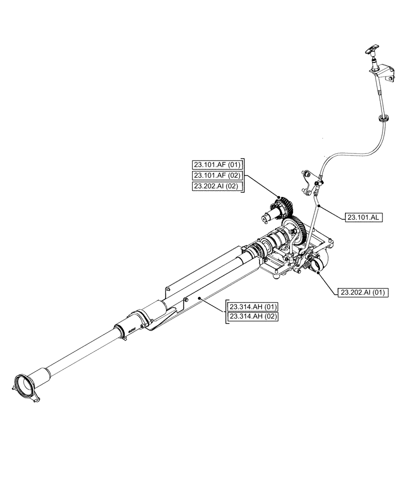 Схема запчастей Case IH FARMALL 115C - (00.000.23) - PICTORIAL INDEX - 4WD LINES (00) - GENERAL & PICTORIAL INDEX