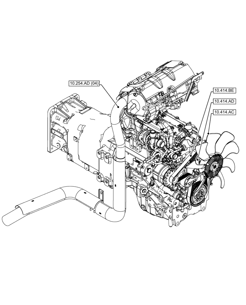 Схема запчастей Case IH FARMALL 85C - (10.000.00[02]) - SECTION INDEX - ENGINE (10) - ENGINE