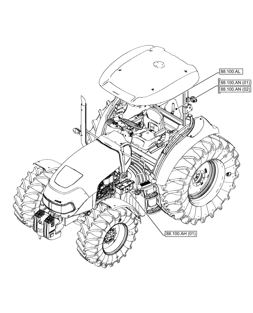 Схема запчастей Case IH FARMALL 115C - (00.000.88[02]) - PICTORIAL INDEX - ACCESSORIES (00) - GENERAL & PICTORIAL INDEX