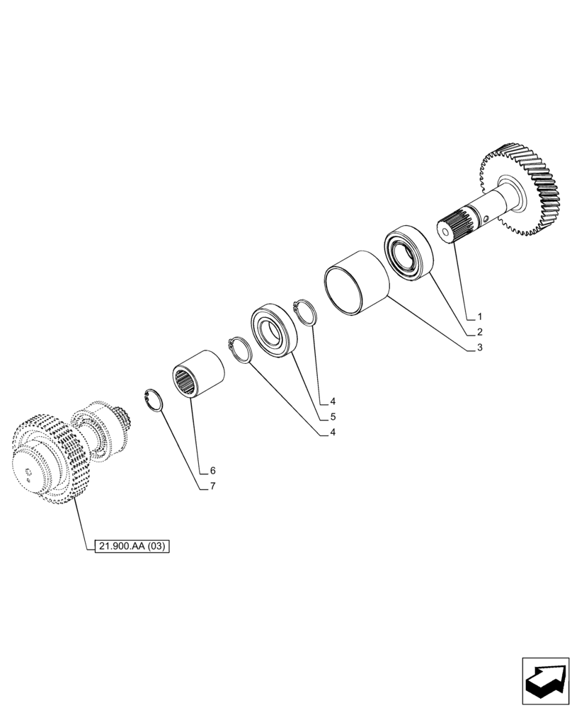 Схема запчастей Case IH PUMA 220 CVT - (21.900.AA[04]) - VAR - 337427, 337433, 391138, 758022 - HYDRAULIC PUMP, DRIVEN GEAR, CVT (21) - TRANSMISSION