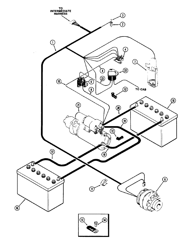 Схема запчастей Case IH 2470 - (088) - ENGINE HARNESS AND ATTACHING PARTS, P.I.N. 8825001 THROUGH 8826412 (04) - ELECTRICAL SYSTEMS