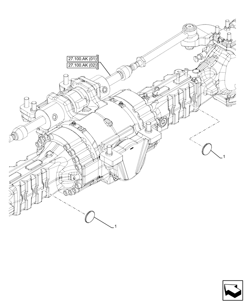 Схема запчастей Case IH FARMLIFT 742 - (55.404.BH[04]) - VAR - 749280 - EXTERNAL REFLECTOR, REAR AXLE (55) - ELECTRICAL SYSTEMS