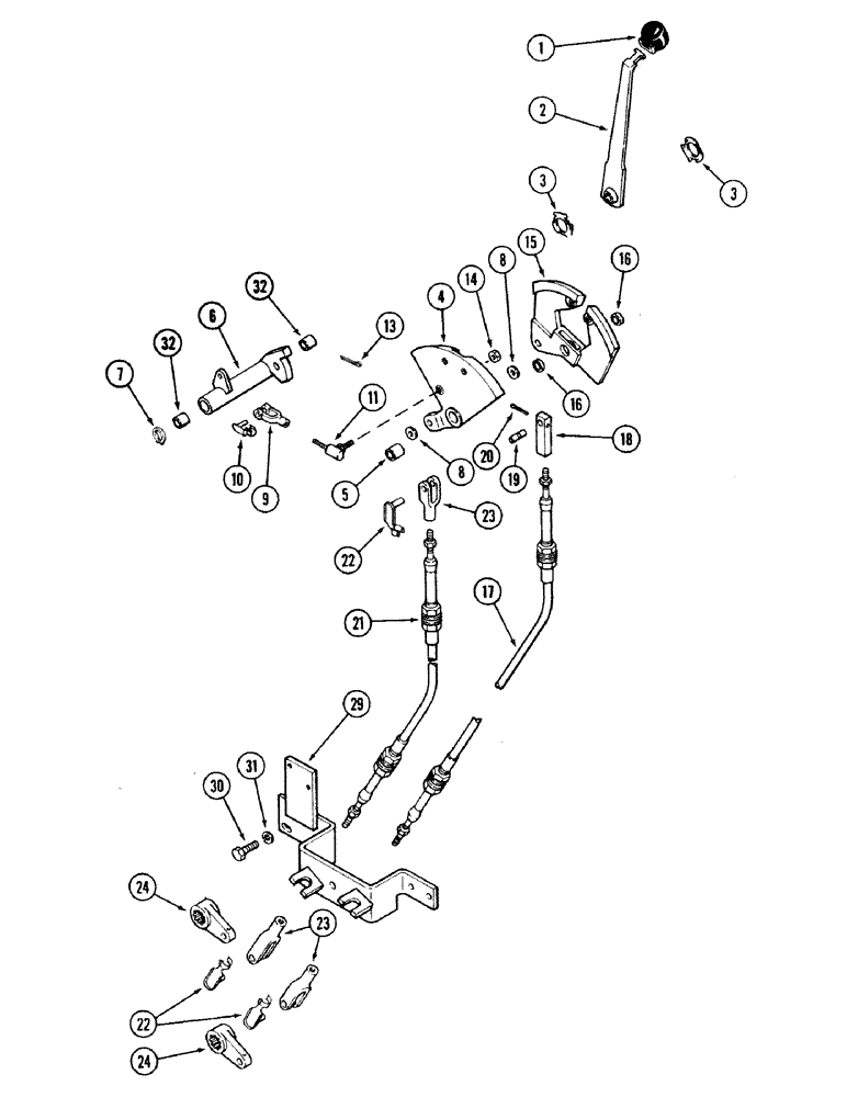 Схема запчастей Case IH 2594 - (6-016) - GEAR SHIFT LINKAGE (06) - POWER TRAIN