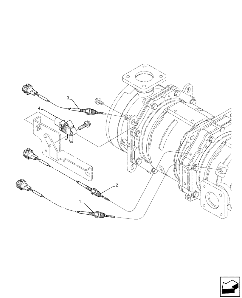 Схема запчастей Case IH FARMLIFT 525 - (55.989.AA) - EGR VALVE, SENSOR (55) - ELECTRICAL SYSTEMS