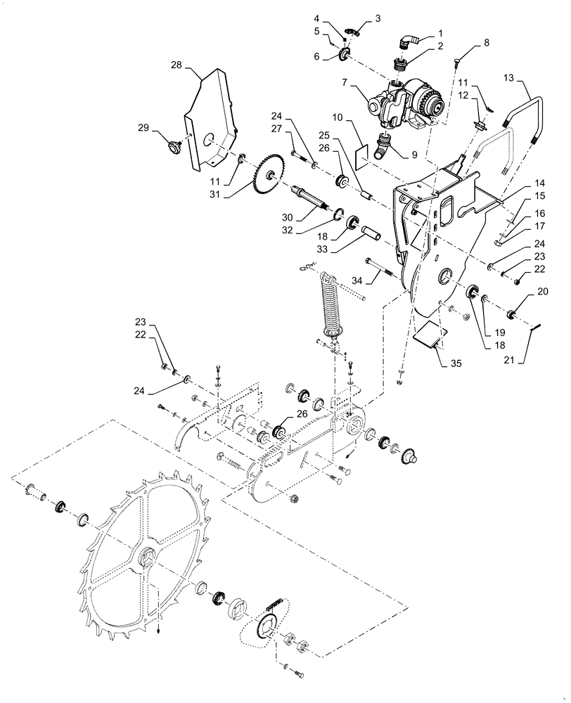 Схема запчастей Case IH 1625 - (63.100.AB[08]) - FERTILIZER CONTACT WHEEL BREAKDOWN (63) - CHEMICAL APPLICATORS