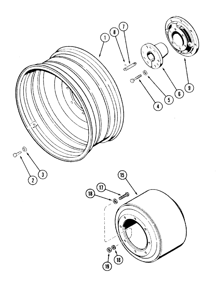 Схема запчастей Case IH 2594 - (6-086) - DUAL REAR WHEELS, STEEL WITH 42 INCH RIMS (06) - POWER TRAIN