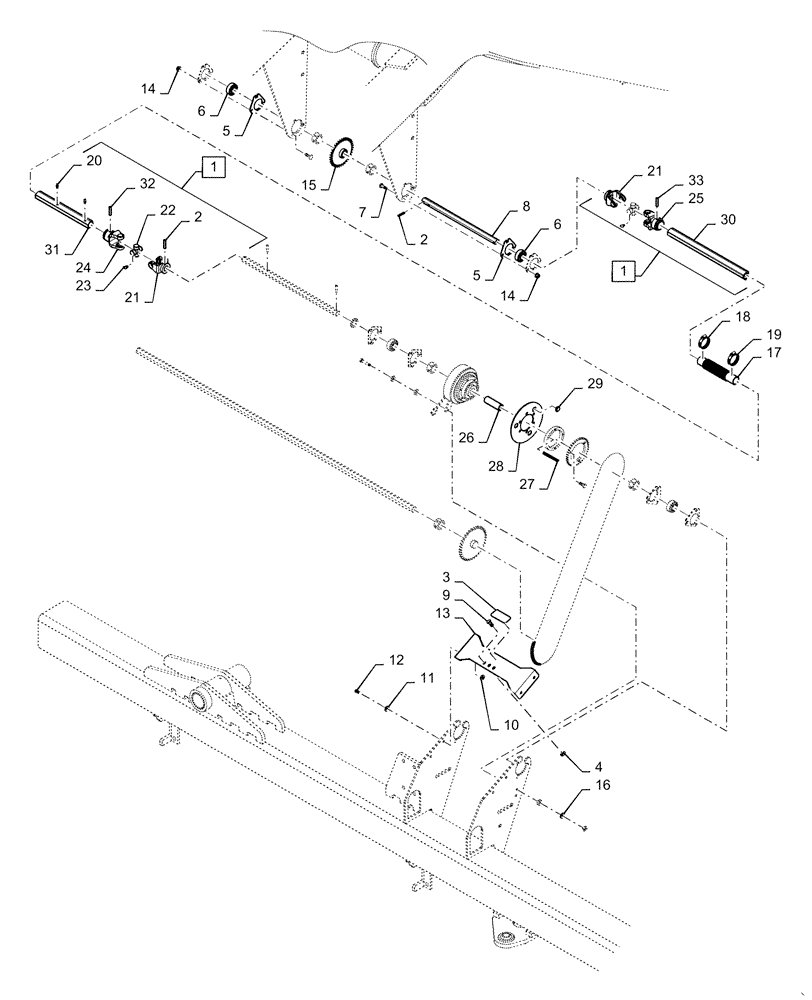 Схема запчастей Case IH 1225 - (61.904.AA[08]) - WING DRIVE CONTINUED (61) - METERING SYSTEM