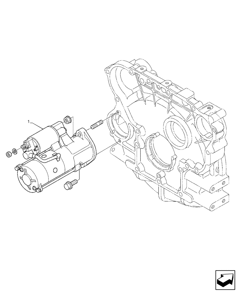 Схема запчастей Case IH FARMLIFT 525 - (55.201.AE) - STARTER MOTOR (55) - ELECTRICAL SYSTEMS