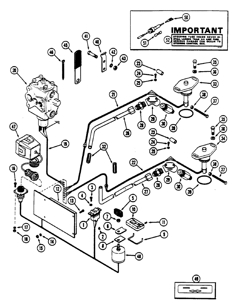 Схема запчастей Case IH 4690 - (5-126) - REAR STEERING ELECTRIC CONTROLS (05) - STEERING