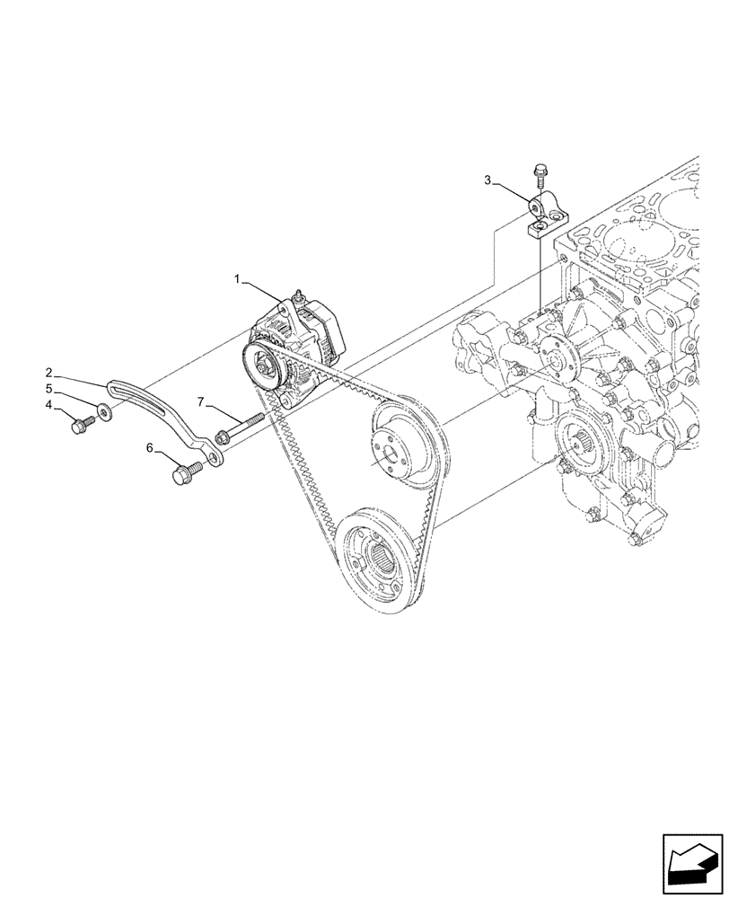 Схема запчастей Case IH FARMLIFT 525 - (55.301.AA) - ALTERNATOR (55) - ELECTRICAL SYSTEMS