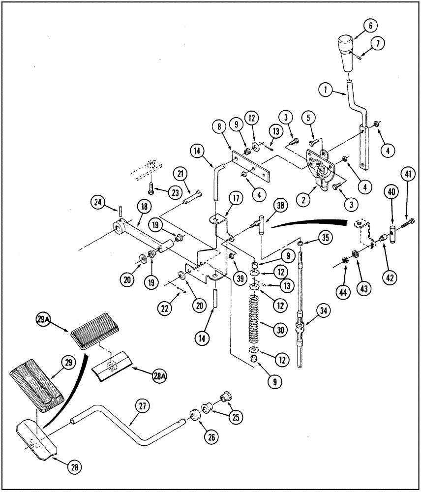 Схема запчастей Case IH 9240 - (3-012) - THROTTLE AND DECELERATOR CONTROLS, CAB MODELS (03) - FUEL SYSTEM