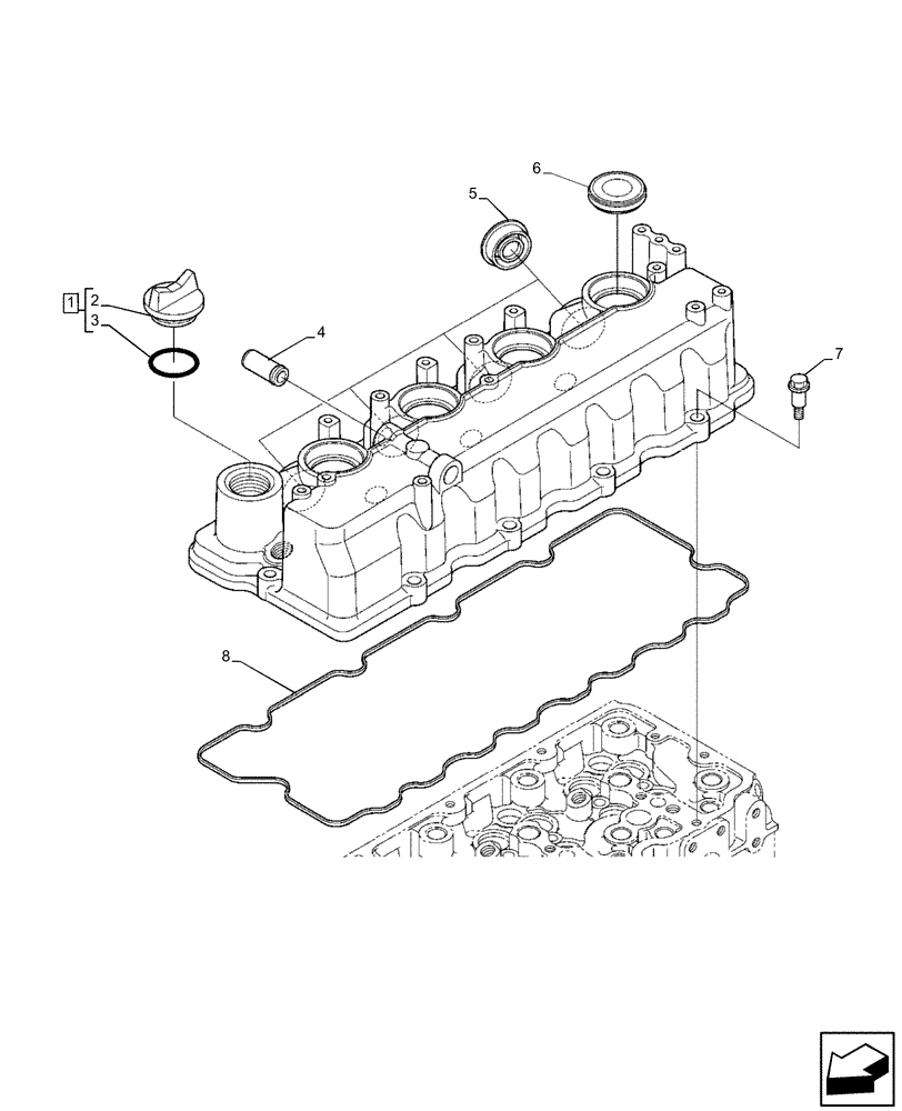 Схема запчастей Case IH FARMLIFT 525 - (10.101.AA[02]) - ENGINE, CYLINDER HEAD & RELATED PARTS (10) - ENGINE