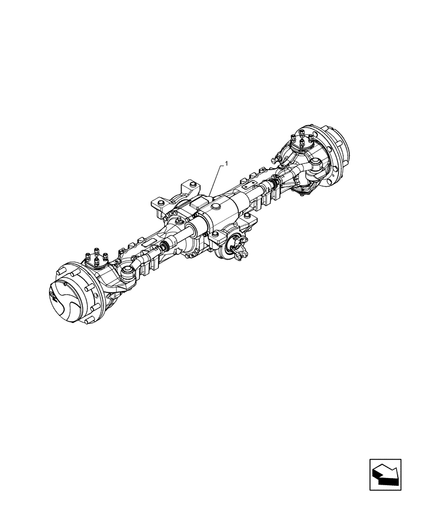 Схема запчастей Case IH FARMLIFT 525 - (27.100.AK) - REAR AXLE (27) - REAR AXLE SYSTEM