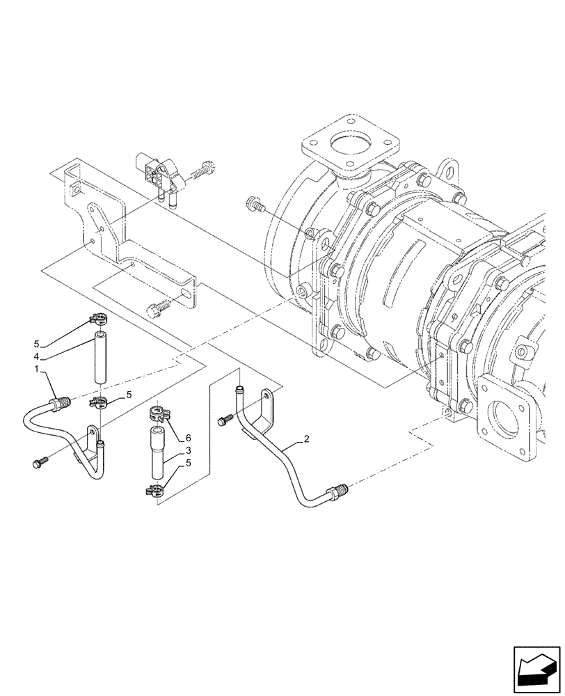 Схема запчастей Case IH FARMLIFT 525 - (10.501.AC) - EGR VALVE, LINES (10) - ENGINE