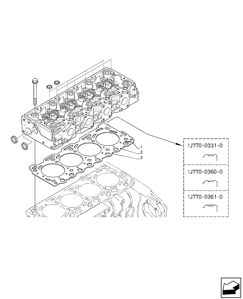 Схема запчастей Case IH FARMLIFT 525 - (10.101.AA[01]) - ENGINE, CYLINDER HEAD & RELATED PARTS (10) - ENGINE