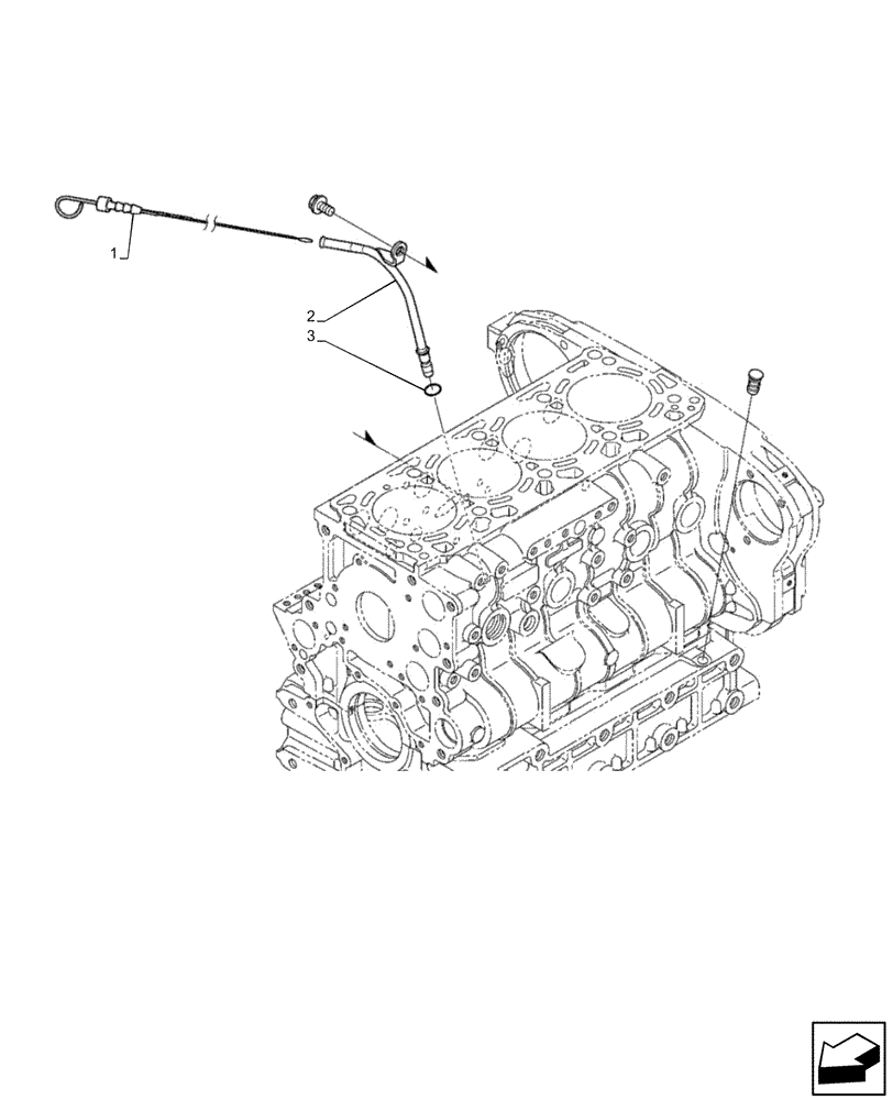 Схема запчастей Case IH FARMLIFT 525 - (10.304.AS) - ENGINE, DIPSTICK (10) - ENGINE