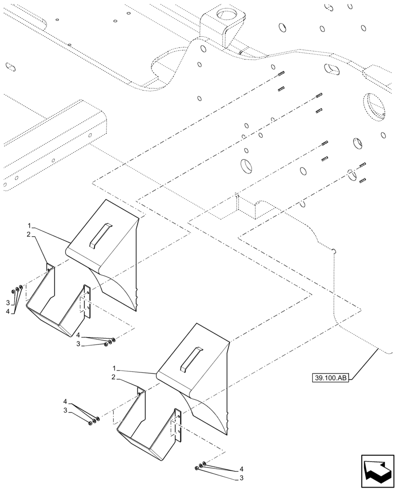 Схема запчастей Case IH FARMLIFT 635 - (88.100.AL) - VAR - 749129, 749277, 749374 - WHEEL CHOCK, ROAD HOMOLOGATION (88) - ACCESSORIES