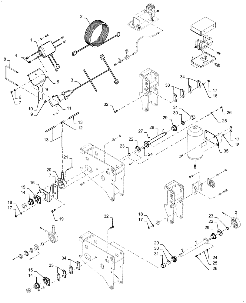 Схема запчастей Case IH 1225 - (61.904.AA[10]) - TRU-COUNT CLUTCH ASSEMBLY (61) - METERING SYSTEM