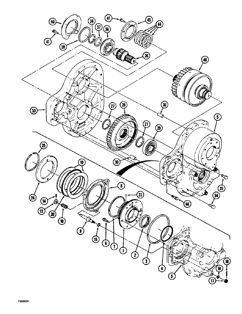 Схема запчастей Case IH 9280 - (6-098) - PTO CLUTCH ASSEMBLY (06) - POWER TRAIN