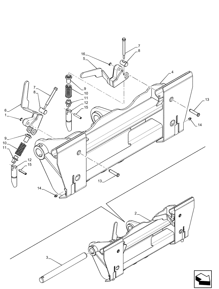 Схема запчастей Case IH FARMLIFT 525 - (89.100.AB[06]) - VAR - 749422 - CARRIER, FRONT, COMPONENTS (89) - TOOLS