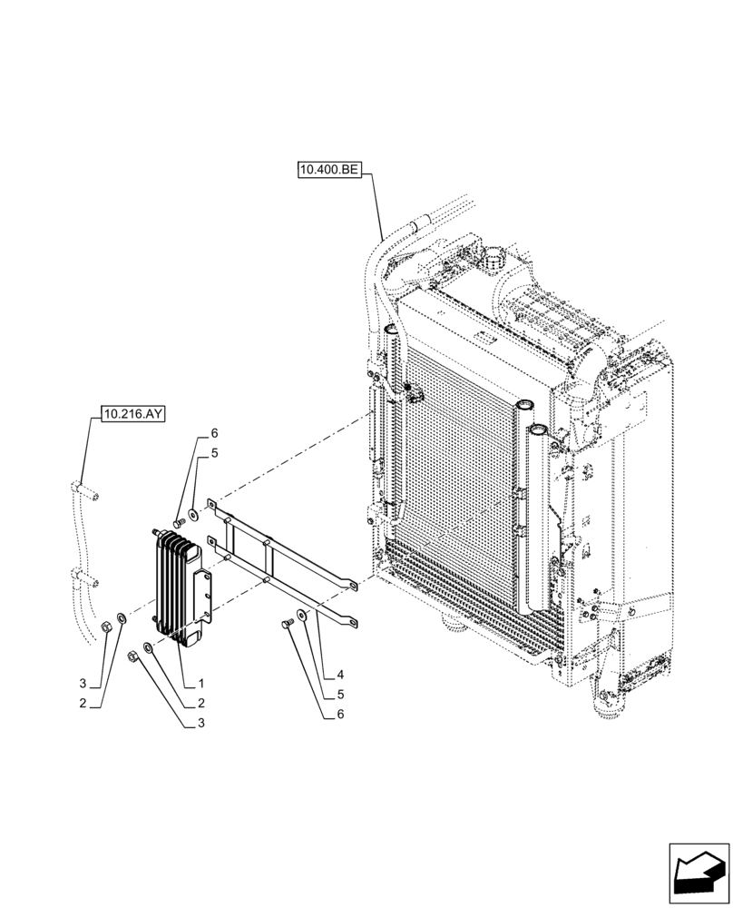 Схема запчастей Case IH PUMA 220 - (10.216.AX) - VAR - 758223, 758235, 758240, 758241, 758250 - FUEL COOLER (10) - ENGINE