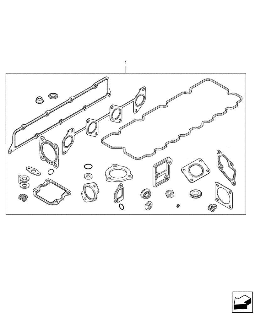 Схема запчастей Case IH FARMLIFT 525 - (10.101.AA[03]) - ENGINE, CYLINDER HEAD, GASKET (10) - ENGINE