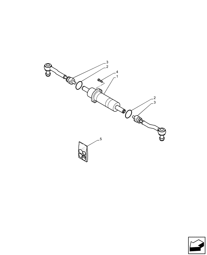 Схема запчастей Case IH FARMLIFT 525 - (41.216.AN) - STEERING CYLINDER & TIE ROD, FRONT (41) - STEERING