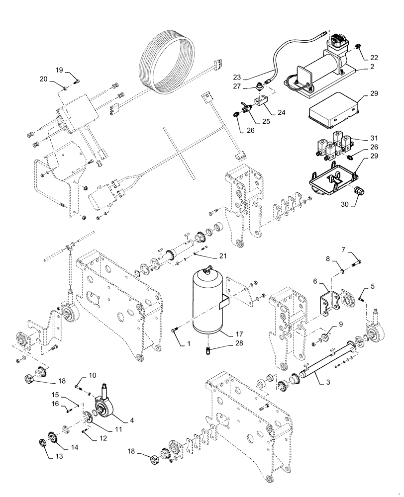 Схема запчастей Case IH 1225 - (61.904.AA[11]) - TRU-COUNT CLUTCH ASSEMBLY (CONTINUED) (61) - METERING SYSTEM