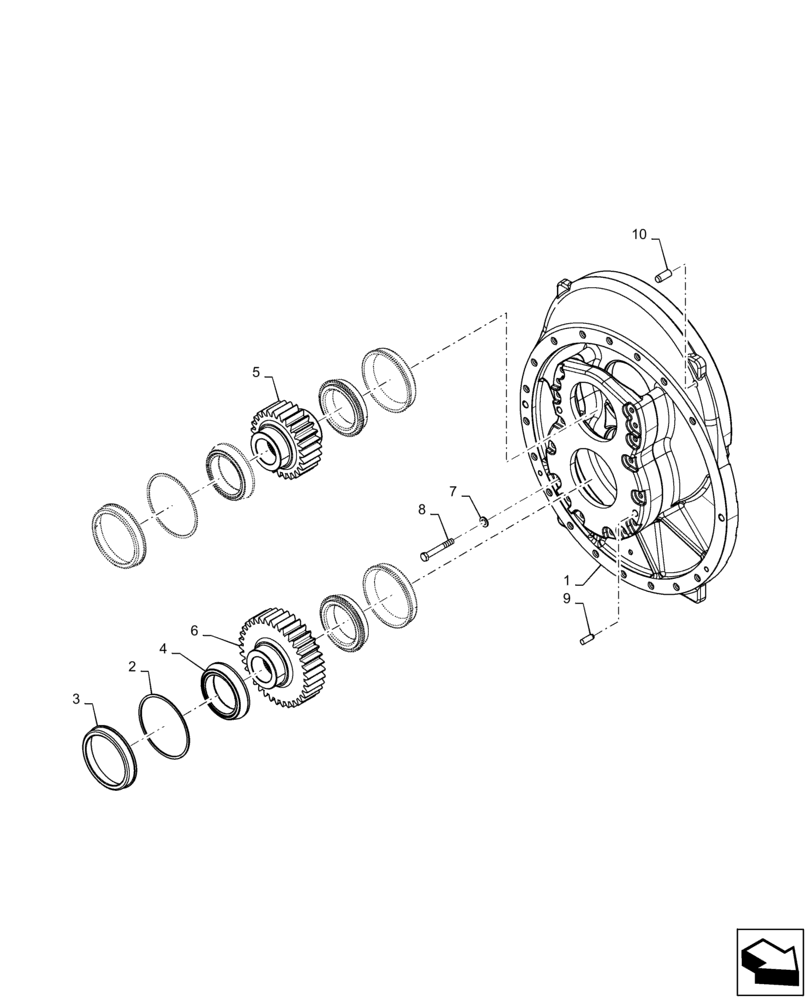 Схема запчастей Case IH QUADTRAC 470 - (27.610.AA[01]) - GEARBOX, 450, 470, 500, 540 (27) - REAR AXLE SYSTEM