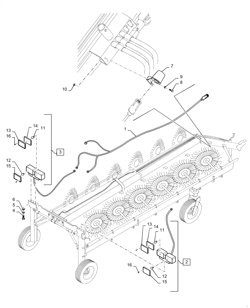 Схема запчастей Case IH WR302 - (55.511.AJ) - HARNESS, TAIL LAMP (55) - ELECTRICAL SYSTEMS