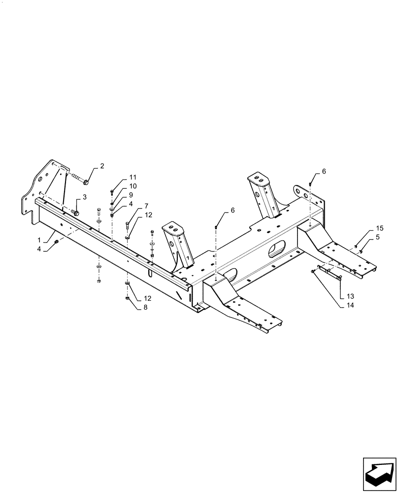 Схема запчастей Case IH 7240 - (10.001.AK[01]) - ENGINE MOUNT, FRAME (10) - ENGINE