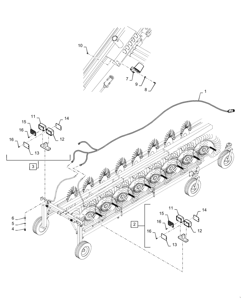 Схема запчастей Case IH WR302 - (55.511.AJ) - HARNESS, TAIL LAMP (55) - ELECTRICAL SYSTEMS