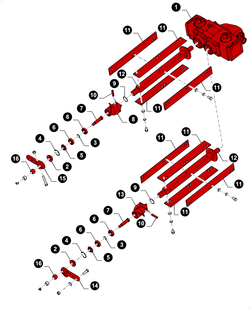 Схема запчастей Case IH 4412F-30 - (05.100.04[03]) - MAINTENANCE PARTS, ROW UNIT ROLLER AND CHAIN DRIVE (05) - SERVICE & MAINTENANCE