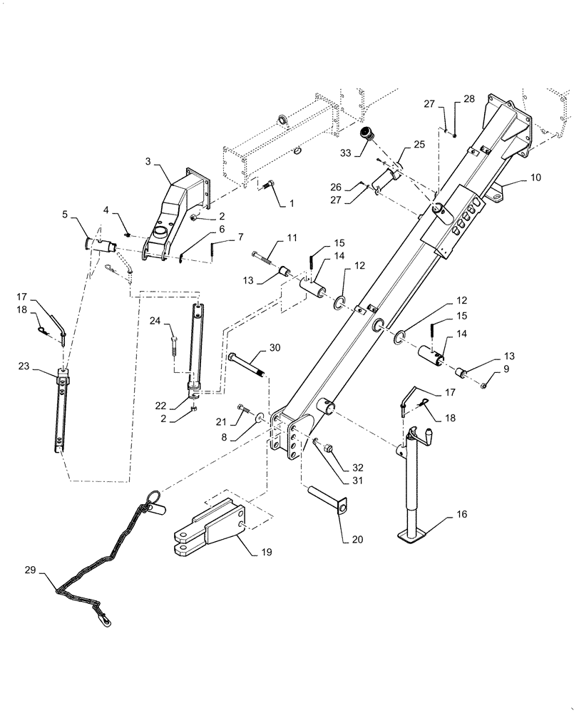 Схема запчастей Case IH WR302 - (39.100.AY[01]) - FRAME, FRONT, ASSY (39) - FRAMES AND BALLASTING