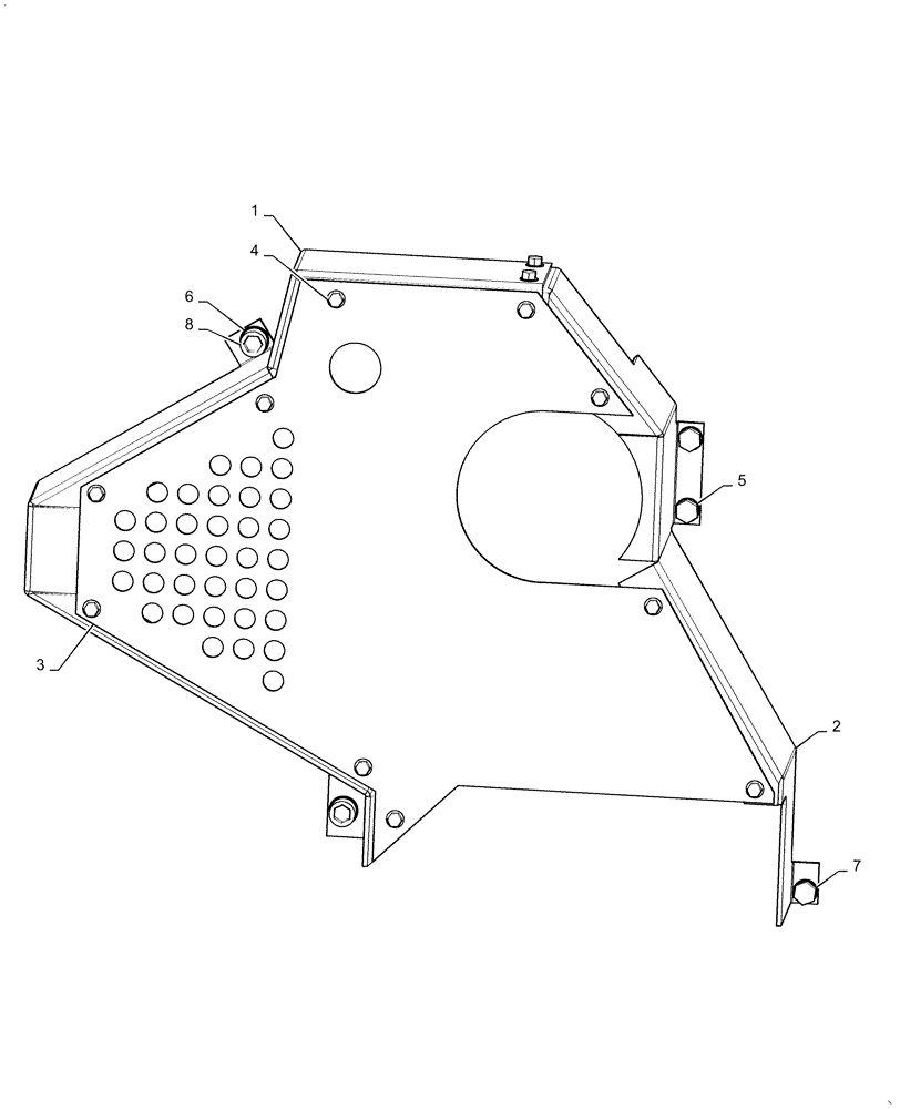 Схема запчастей Case IH 150A - (10.414.BE) - BELT GUARD (10) - ENGINE