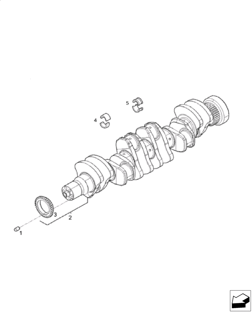 Схема запчастей Case IH F4CE0654B B601 - (10.103.AA) - CRANKSHAFT (10) - ENGINE