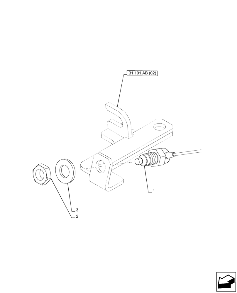 Схема запчастей Case IH PUMA 165 - (55.048.AL) - VAR - 758023 - PTO 540/540E/1000 RPM, GROUND SPEED, SWITCH, SAFETY (55) - ELECTRICAL SYSTEMS