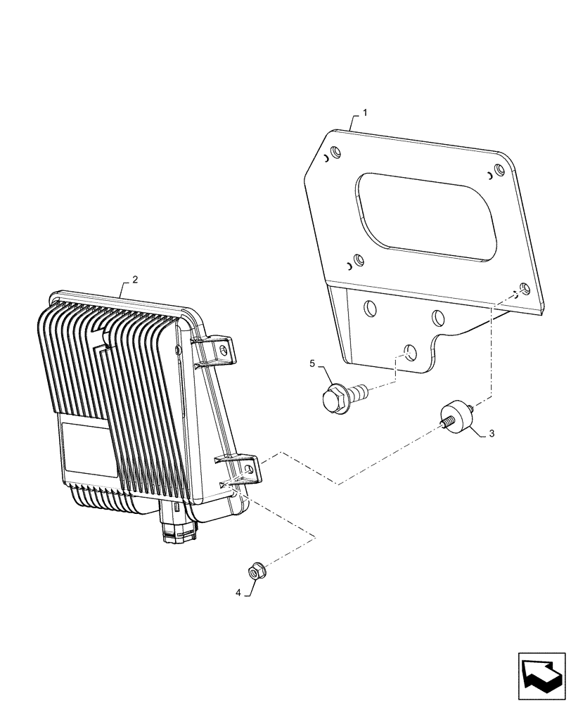 Схема запчастей Case IH MAGNUM 310 - (55.510.BL) - 24V CONVERTER & MOUNT, MAGNUM 380 TIER 2 - BSN - ZERF08099 (55) - ELECTRICAL SYSTEMS