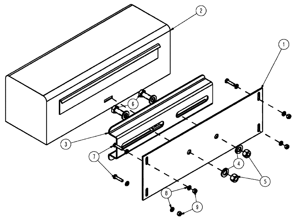 Схема запчастей Case IH 3185 - (04-004) - PORTABLE TOOLBOX ASSEMBLY Suspension & Frame