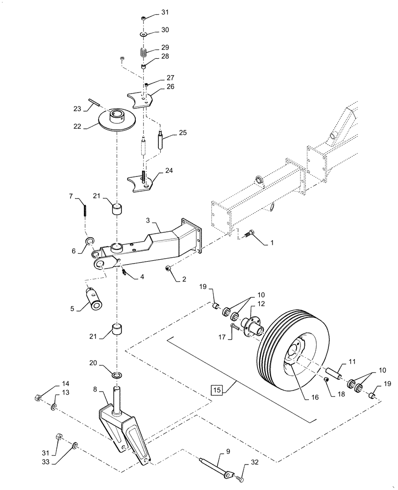 Схема запчастей Case IH WR302 - (39.100.AY[02]) - FRAME, FRONT, ASSY (39) - FRAMES AND BALLASTING