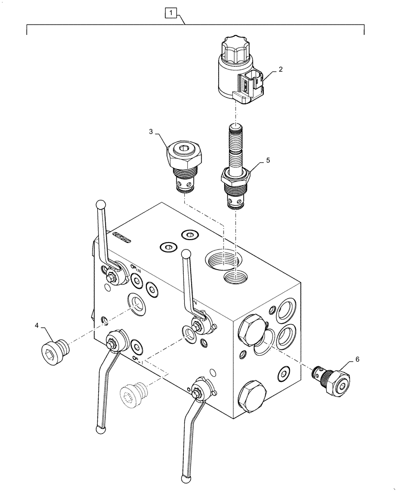 Схема запчастей Case IH 500 - (35.945.AA[03]) - MANIFOLD, HYD, IN CAB DOWN PRESSURE (35) - HYDRAULIC SYSTEMS