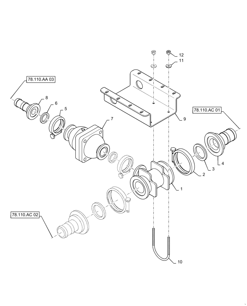 Схема запчастей Case IH PATRIOT 4440 - (78.110.AC[05]) - RELIEF VALVE PLUMBING, BSN 044001 (78) - SPRAYING