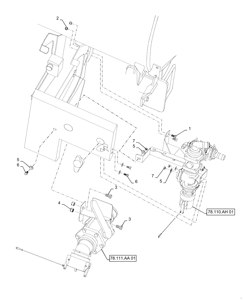 Схема запчастей Case IH PATRIOT 4440 - (78.110.AC[03]) - PRESSURE FILL PLUMBING MOUNTING, PRODUCT AND RINSE (78) - SPRAYING