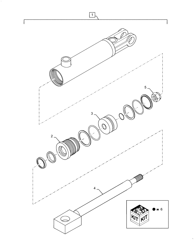 Схема запчастей Case IH 4412-30 - (35.359.AE[03]) - HYDRAULIC CYLINDER, STIPPER PLATE (35) - HYDRAULIC SYSTEMS