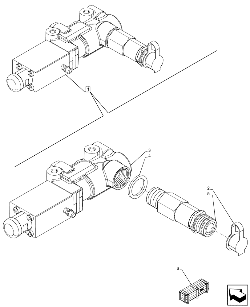 Схема запчастей Case IH FARMLIFT 742 - (33.220.AM[04]) - VAR - 749295 - TRAILER BRAKE VALVE, COMPONENTS (33) - BRAKES & CONTROLS